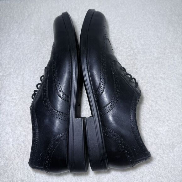 12W GABSON LIMIT MENS CLARKS CLASSIC LACE UP LEATHER BROGUE FORMAL WORK SHOES - Picture 6 of 8